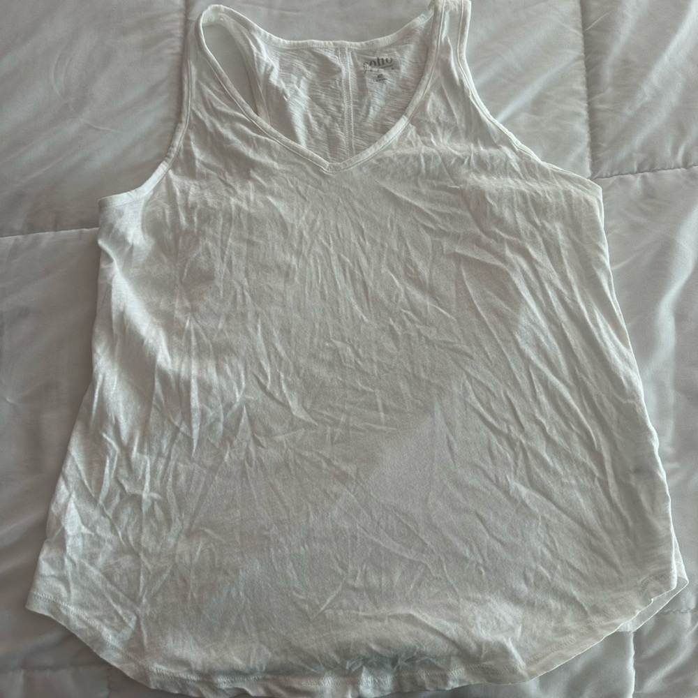 White RacerBack Tank Top